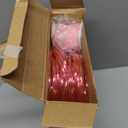 Sayglossy 24 Pcs Clear Pink Gift Bags with Handles 6.1 x 5.9 x 2.8 Inch Wedding Transparent Glitter Tote with Ribbons Reusable PVC Gift Wrap Bags for Baby Bridal Shower Birthday Party