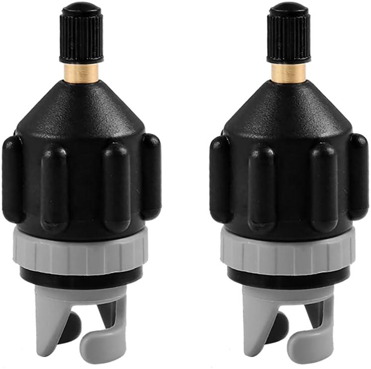 Inflatable Boat SUP Pump Adaptor Standard Schrader Conventional Air Pump Air Valve Adapter Spoke Plate Attachment (Black*2)