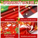Christmas Door Cover 6.6 x 6.33 ft Fake Fireplace Backdrop Banner Red Wall Backdrop Xmas Hanging Banner Porch Sign for Indoor Wall Outside Front Door Winter Holiday Xmas Party Supplies