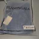 Flamingals Wide Leg Jeans for Women Mid Waist Baggy Stitch Decor Denim Washed Pants Without Belt (Blue, XS)