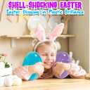 Fun Express Large Easter Eggs 12 Pack - Jumbo 7 Inch Fillable Plastic Easter Eggs for Easter Egg Hunt | Extra Large Empty Easter Eggs Bulk for Kids Party Supplies & Decorations