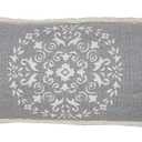 14x36 inches Floral lumbar throw pillow cover for Home Decor | Traditional Farmhouse boho cushion cover for throw pillows | Perfect for living room couch & bedroom decorations | Gray/White