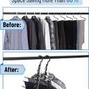 Mr. Pen- Space Saving Hangers for Clothes, 16 pcs, Black, Plastic Multi Clothes Hangers Space Saving, 5 Slots, 360 Rotating Hooks