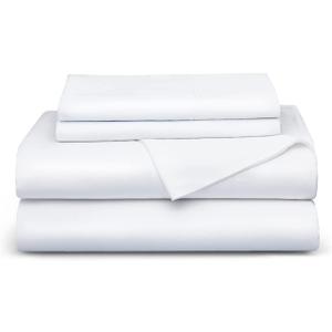 Bedsure King Size Sheet Set, Cooling Sheets King, Rayon Derived from Bamboo, Deep Pocket Up to 16", Breathable & Soft Bed Sheets, Hotel Luxury Silky Bedding Sheets & Pillowcases, White