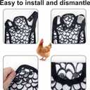 4 x Chicken Saddle for Hens for Protection, 7.48 Inch Comfortable Hen Aprons with Adjustable Strap Chicken Clothes Back & Side Protector Outdoor Poultry Protective Accessories (Black and White)