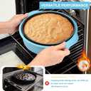 8.7 In Springform Pan, Round Leakproof Nonstick Removable Bottom Cheesecake Pan, Baking Silicone cake pans Protector with 50PCS Parchment Paper