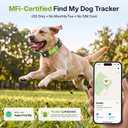 GPS Dog Collar Tracker 2-in-1,Reflective Waterproof Pet Collar,iOS-Only,No Monthly Fees,Unlimited Range,Dog Tracking Collar Pet Tracker,for Dogs (M (14.5"-19.5"), Green)