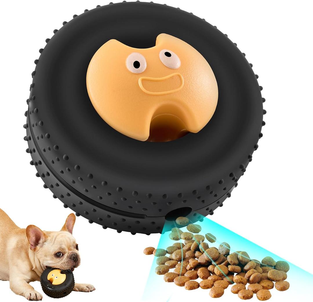 Treat Dispensing Dog Toys - Interactive Cognitive Dog Treat Toy, Rubber Chew Toy for Puppies & Small Dogs, Interactive Mental Stimulation, Enrichment Toys for Relieving Anxiety and Release Energy