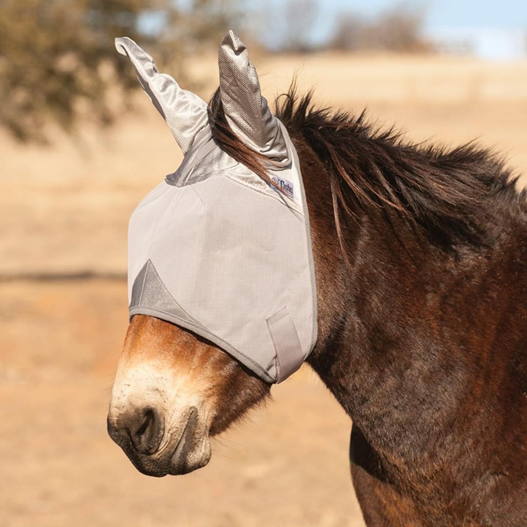 Cashel Crusader Mule Fly Mask, Standard with Ears (Medium, Grey)