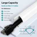 ZhiYo 15ft Corner Cable Hider for 3-5 Cords, Wall & Floor Cord Hider White