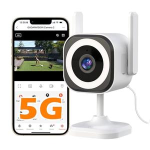 5G Outdoor/Indoor Cameras for Home Security, 1080P Baby Monitor Camera for Pet/Babyroom/Cat/Dog/Nanny/Elder, IP66 Waterproof, 3 Night Vision, Alarm Siren, SD/Cloud