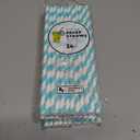 3 x Jacent Stylish Biodegradable Paper Straws, 24 Count per Package, Blue, 1-Pack