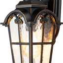 DEWENWILS Motion Sensor Outdoor Wall Lights Dusk to Dawn Exterior Light Fixture Wall Mount, Outdoor Porch Light with Water Ripple Glass, Wall Sconce Lantern for House Garage Patio