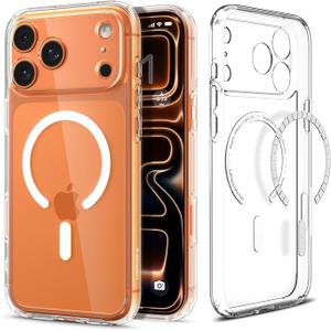 for iPhone 17 Pro Case, Ultra Hybrid MagFit [TPU Covered Camera Control] [Anti-Yellowing] [Compatible with Magsafe] - Clear, 1psc