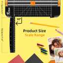 Firbon Black A5 Paper Cutter, Straight Small Paper Trimmer with Side Ruler for Scrapbooking Craft, Paper, Coupon, Label, Cardstock