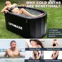 Cold Plunge | Upgraded 218 Gallon Inflatable Ice Freestanding Bathtub with 5 Layers Durable Design | Portable Cold Water Bath for Athletes' Recovery | Ice Bath for Outdoor and Camping | Black