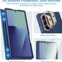 for Samsung Galaxy Z Fold 7 Case with Screen Protector, [One Piece Box-Style Case] [Compatible with Magsafe] [Hinge Protection] Slim Thin Full Body Shockproof Leather Phone Cover for Z Fold7 - Blue