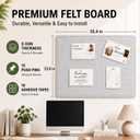 Felt Bulletin Board, 36" x 24" Pin Board for Home & Office, Grey