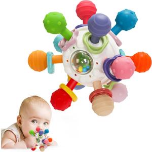 Baby Montessori Sensory Toys for 0-6 6-12 Months, Baby Teether Teething Toys for Babies 0 3 6 9 12 18 Months, Newborn Infant Learning Developmental Toys Gifts for 1 2 Year Old Boys Girls