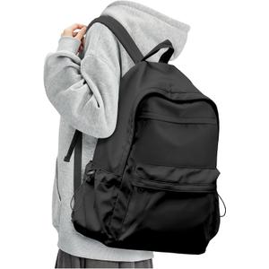 Black Backpack for School, High School Bookbag Back Pack for Teens Girls Boys, Lightweight College Backpack Book Bag for Women Men, Simple Casual Daypack Backpack Mochilas Escolares para Adolescentes