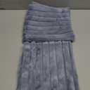 decorUhome Faux Fur Christmas Throw Pillow Covers 20x20 Set of 2, Decorative Soft Plush Striped Neutral Couch Euro Pillow Covers with Velvet Back for Sofa, Bed, Living Room Home Decor, Grey Blue