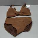 ANRABESS Bikini Sets for Women Summer High Waisted 2 Piece Bathing Suit Ribbed Tie Knot Swimsuit 2026 Beach Vacation Swimwear, L