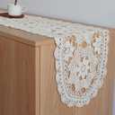 Hand Crochet Lace Table Runner Dresser Scarf for Furniture (12" x 36")