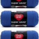 Red Heart Super Saver Royal Yarn - 3 Pack of 198g/7oz - Acrylic - 4 Medium (Worsted) - 364 Yards - Knitting/Crochet
