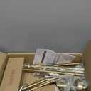 ALLDIO Tripod Floor Lamps for Living Room, Modern Standing Lamp with Drum Shade, Simple Industrial Tall Lamp, 9W LED Bulb Included  Brass