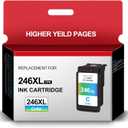 CL-246 Color Ink Cartridge Higher Yield Replacement for Canon 246 246XL CL-246 Ink Cartridge for MX490 MX492 MG2522 TS3100 TS3122 TS3300 TS3322 TS3320 TR4500 TR4520 TR4522 MG2500 Printer (1 Pack)