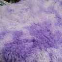 ONASAR Tie-Dyed Purple Round Area Rug 4ft, Soft Bedroom Circle Rugs Floor Mats for Kids Girls Teen Room, Kawaii Fluffy Plush Shaggy Carpet for Baby Nursery Living Room Playroom Home Decor