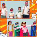 chiazllta 24 Pcs Color Your Own Hero Mask Crafts Hero Party Favors for Kids DIY Super Paper Mask Making Kits Father's Day Christmas Gifts Decorations Class Home Activity Coloring Game