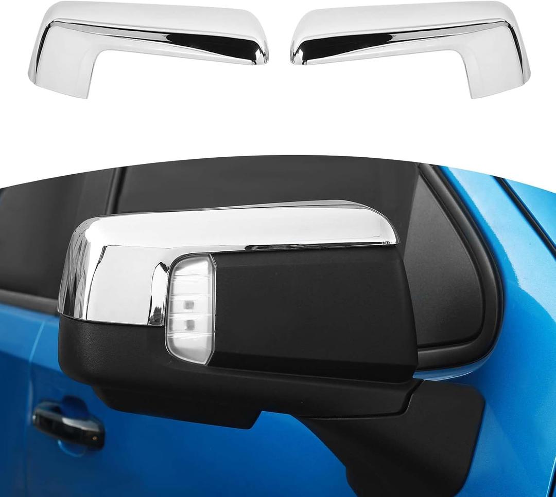 for Silverado Side Mirror Cover Cap Trim Chrome Fit for Chevy Silverado/GMC Sierra 2019-2025 Chrome Exterior Accessories 2pcs