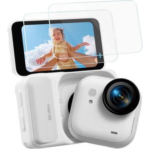 Screen Protector for Insta360 GO Ultra, High Definition Tempered Glass Hardness Screen Protector for Insta 360 GO Ultra Accessories, Hydrophobic and Oleophobic Coating, Anti-Scratch, Easy Installation