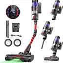 Ultenic Cordless Vacuum Cleaner, 600W 55Kpa 60Mins Vacuum Cleaners for Home, with 180Bendable Wand, Anti-Tangle Brush, Charging Dock, Stick Vacuum Cordless for Pet Hair/Carpet/Floor/Car
