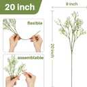 Sukh 20 Babys Breath Artificial Flowers - White Fake Flowers Baby's Breath Gypsophila Realistic Bouquet Flores Artificiales para Decoracion Plants for Wedding Table Centerpieces, Home Decoration