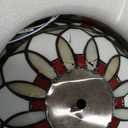 Tiffany Ceiling Fans with Lights - 48" Ceiling Fan Chandelier with 5 Dual-Blades and Glass Shade, 6 Speeds and Reversible, Indoor and Outdoor, Retro Style