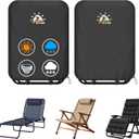 Zettum Zero Gravity Chair Cover 2 Pack - 600D Outdoor Folding Patio Chair Covers Heavy Duty & Waterproof, Premium Gravity Chair Cover with Adjustable Cord and Snap Buckles (28" W x 13" D x 44" H)