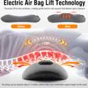 USUIE 3-in-1 Rechargeable Electric Lumbar Support Pillow with Heat & Massage & Traction, Ergonomic Lower Back Massager for Pain Relief Deep Tissue, Ideal for Car/Bed/Sleeping/Office Chair/Travel