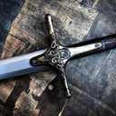 41 Inch Medieval Foam Hunting Long Sword for Cosplay LARP Costume Halloween (Blue)