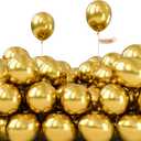 PartyWoo Metallic Gold Balloons 50 pcs 5 Inch Small Mini Chrome Gold Latex Balloons for Graduation Baby Shower Gender Reveal Christmas Wedding New Year Birthday Party Decorations Gold-G101 (Gold-g101)