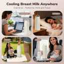 22oz Portable Breast Milk Cooler Bottle-Milk Cooler for Outdoor Travel, Keeps Fresh Cooling for 24+ Hours,Breastfeeding Essentials with 2pcs Bottle for Breastmilk Storage