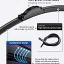 5 PLUS Wipers Replacement for Jeep Wrangler JL 2018-2023 Windshield Wiper Blades,16"+16" Windshield Wipers with 12" Rear Wiper Blade - Factory Fit & All-Season OEM Quality (Pack of 3)