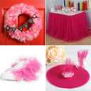 Fuchsia Tulle Fabric Rolls 6 Inch by 200 Yards (600 feet) Fabric Spool Tulle Ribbon for DIY Halloween Tutu Bow Baby Shower Birthday Party Wedding Decorations Craft Supplies