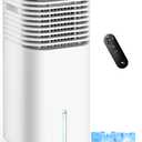 4-IN-1 Portable Air Conditioners, Evaporative Air Cooler w/ 4 Modes & 3 Speeds, 15H Timer for Smart Auto-off, 2-Gal Tank for 20H Cooling, 17FT Remote, No Hose Needed, 120°Oscillating Swamp Cooler