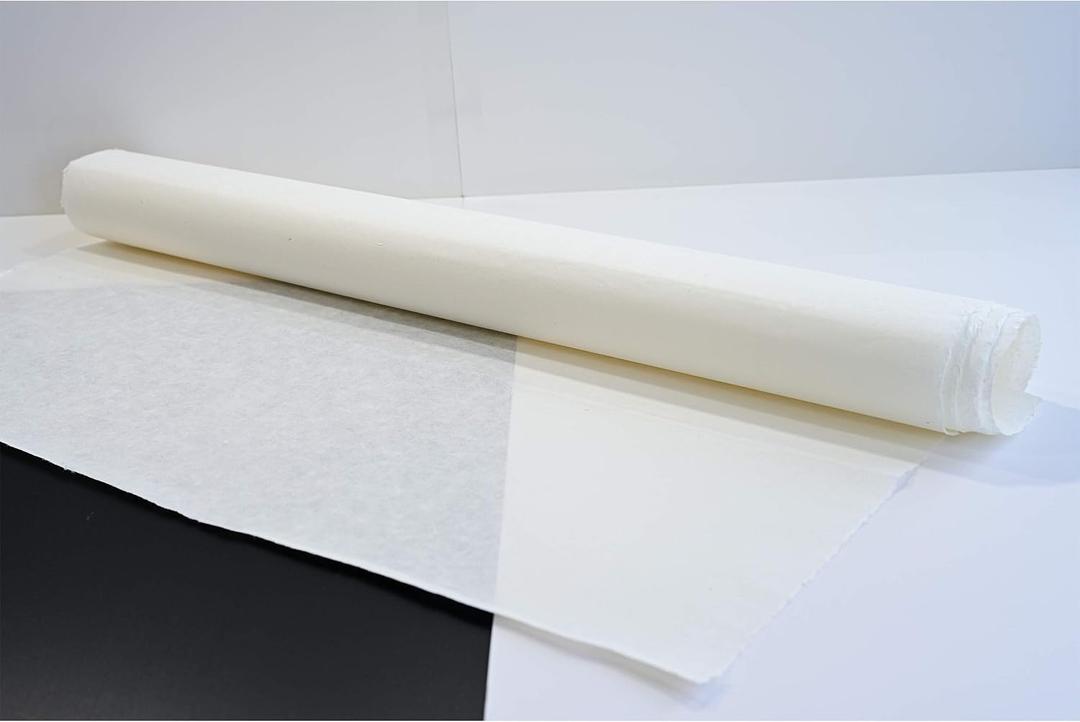 [10 Pcs] Korean Traditional Mulberry Paper HanJi Handmade Plain Natural White Single Layer 28.3" x 55.9"