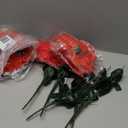 Poinsettias Artificial Christmas Flowers Decorations - 4 Pcs Artificial Red Poinsettia Flowers with Stems 5 Heads for Christmas Tree,Fake Red Poinsettia Flowers for Home Outdoor Xmas Tree Decor