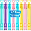 40Pack Mini Bubble Wands Assortment Party Favors Toys for Kids Child, Summer Outdoor Gifts for Girls Boys,Theme Birthday Parties, Weddings, Halloween, Children'sDay Gifts for Child