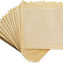 100 Pcs Bakery Bags with Window, 7.1 x 7.5 Inches Paper Sandwich & Donut Bags for Treat, Snack & Cookie Packaging (Brown)