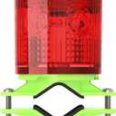 Aolyty Solar Strobe Warning Light IP54 Waterproof LED Flashing Safety Light Bright Warning Lamp Outdoor for Construction Traffic Dock Marine Beacon Road Signs (Red)
